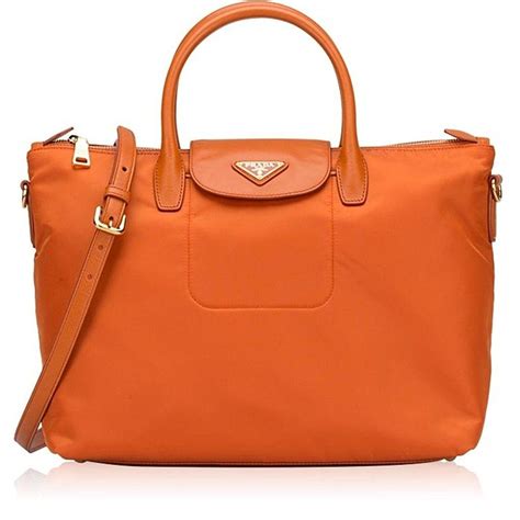 prada shopping tote tessuto saffiano papaya orange|Women's Totes .